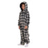 Snuggs Kids Blanket Onesie Grey Checkered